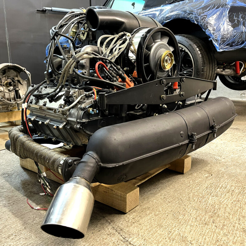 Complete engine rebuild with beautiful aesthetics and ample room for performance upgrades.